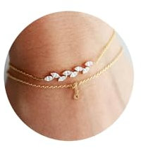 TINGN Trauzeugin Geschenk, Armband Gold Damen, Armreif Mit Buchstaben J