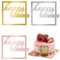 Happy Birthday Tortendeko 3 Stück Acryl Cake Topper Geburtstag Hohle Happy Birthday Torten Deko für Geburtstag Hochzeit Jahrestag Party Dekoration Gold Rosa Silber