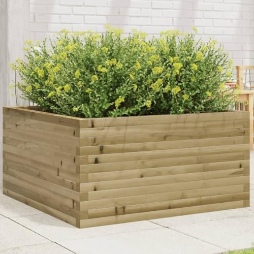LLEZKBR Furniture Select-Garden Pflanzgefäß 90x90x46 cm Imprägniertes Holz Kiefer