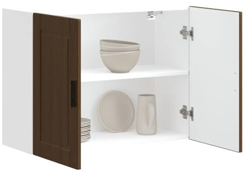 Xichuzi Küchen-Hängeschrank Porto Braun Eichen-Optik Holzwerkstoff, Hängeschrank Küche, Küchenschrank, Wall Cabinet, Oberschrank - 854074