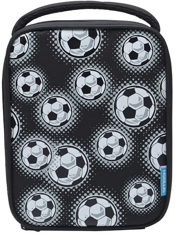 Smash 2775 Insulated Lunch Bag, Fabric, 4 liters, Football Black