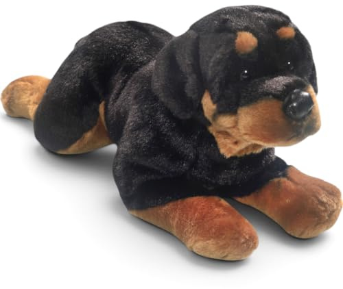 Carl Dick Rottweiler Hund liegend ca. 40cm Plüschtier, Stofftier, Kuscheltier 3656