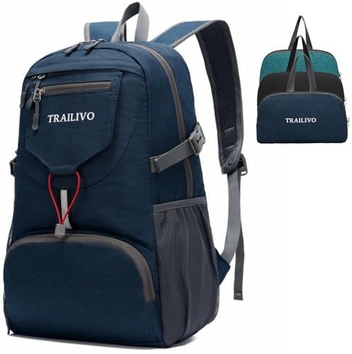 TRAILIVO Wanderrucksack 20L Faltbarer Rucksack Klein Leicht Tagesrucksack für Wandern Travel Outdoor