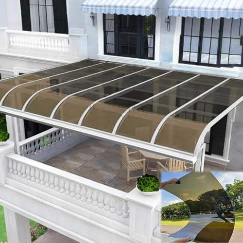 BRCYKRWY Policarbonato Transparente Lámina de policarbonato para techos,2 mm Impermeable Placas Transparente,para Toldos de Invernadero,Cocheras,Solarios y Cerramientos Paneles de Repuesto