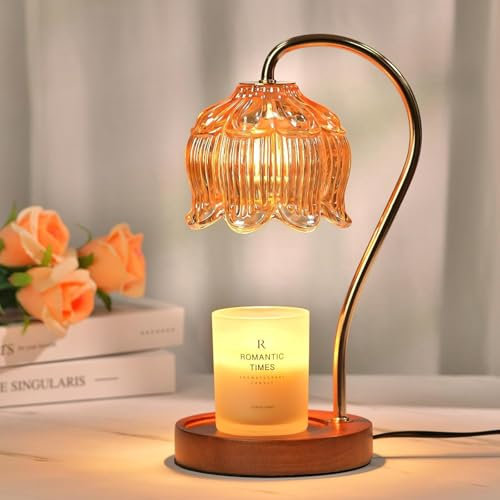 Elektrische Duftlampe im Vintage-Design - Zeitloser Kerzenwärmer mit dimmbarem Licht und praktischem Timer, stilvolles Accessoire für Zuhause oder als besondere Aufmerksamkeit für besondere Frauen