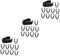 Homoyoyo 10pcs Microphone Clip Set - Flexible ABS Plastic Mic Cable Holders for Boom Poles - Universal Mic Stands and Speaker Mounts Durable Wire Organizer for Easy Setup and Management