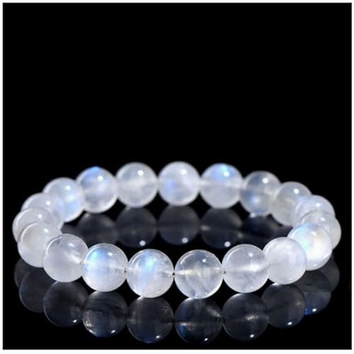 HHCTEBEC Blaue Mondstein-Armbänder, Bling-Schmuck, Unisex, stapelbar, Edelstein, runde Perle, 8 mm, Stretch-Armband für Damen, Teenager, Herren mehrsträngig verstellbar Geburtstagsgeschenke,3a,7MM