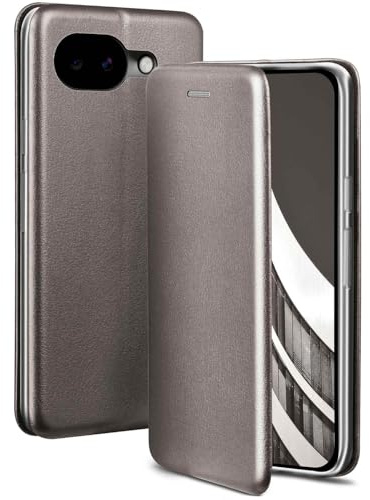 ONEFLOW Business Case für Google Pixel 10a Handyhülle klappbar mit Standfunktion, Klapphülle Flipcase Cover Dünn, PU Leder Hülle mit Kartenfach, 360 Grad Schutzhülle, Taupe
