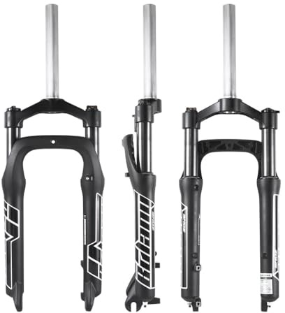 BSFHQS 20 26 Pollici Forcella Ammortizzata per Bici di Montagna 4.0 Pneumatici Fat Bike Forcella Meccanica 100/110mm Corsa Forcella Anteriore 1-1/8'' QR 9mm per Snow Beach(20)