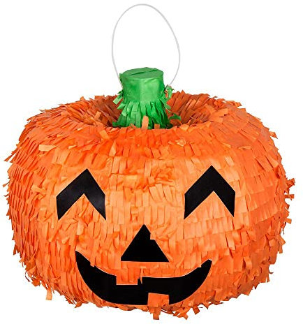 Boland 30941- Piñata Kürbis, Orange, Halloween, Dekoration, Mottoparty, Süßigkeiten, Spielzeug, Kinder