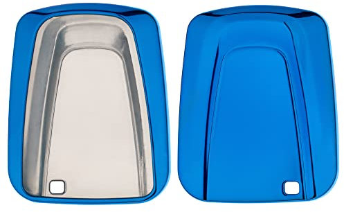 kwmobile Autoschlüssel Hülle kompatibel mit BMW 4-Tasten SmartKey Autoschlüssel - TPU Schutzhülle Schlüsselhülle Cover in Hochglanz Blau