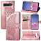 Handyhülle für Samsung Galaxy S10 Hülle Samsung S10 | Book Case Flip Tasche mit Magnet Kartenfach Standfunktion | Rosegold