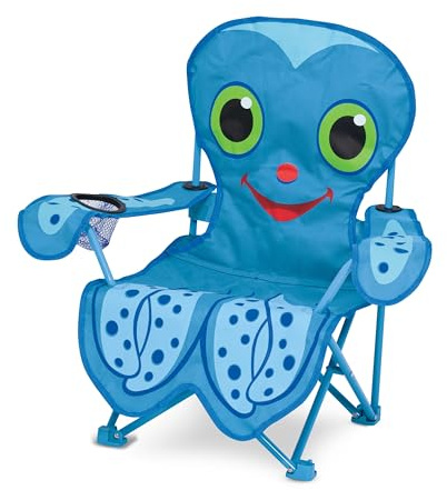 Melissa & Doug Sunny Patch Flex Octopus Folding Beach Chair For Kids (Frustration-Free Packaging)