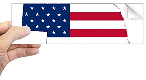 DIYthinker Nebraska USA Karte Sterne Streifen Flagge Form Rechteck Bumper Sticker Notebook Fenster Aufkleber
