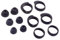 Wiki VALLEY Ohrstöpsel-Set für Galaxy Buds Plus SM-R175 Ohrhörer, rutschfeste Ohrbügel-Set, Ersatz, Silikon-Ohrstöpsel, Flügelspitzen für Samsung Galaxy Buds 2019 SM-R170, Schwarz, 12-teilig