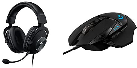 Logitech G PRO x Cuffia Gaming Cablata con Microfono Blue VO!CE & 502 HERO Mouse Gaming Prestazioni Elevate, Sensore HERO 25K, 25.600 DPI