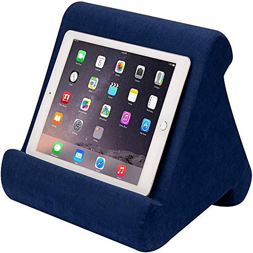 FANIER Cuscino Supporto per Tablet, Multi-Angolo Supporto Tablet Universale in Spugna Compatibile con Tablet, iPad, per lettori di libri elettronici, smartphone, magazine (azzurro mare)