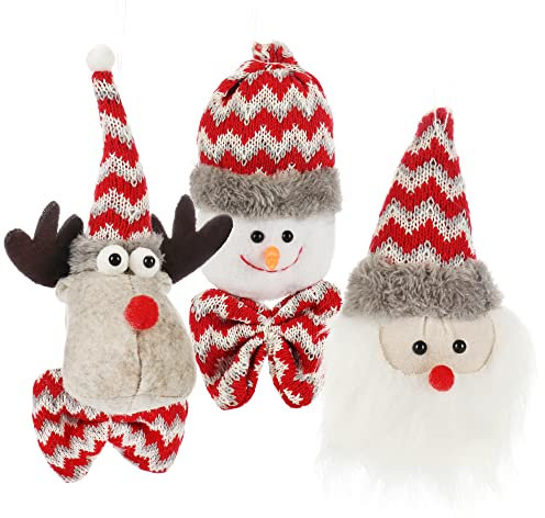 com-four® 3X Premium Weihnachts-Wichtel für die Weihnachtsdeko, winterliche Figur als Dekoartikel, als Raumschmuck oder Geschenk (3 Stück - bunt)