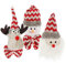 com-four® 3X Premium Weihnachts-Wichtel für die Weihnachtsdeko, winterliche Figur als Dekoartikel, als Raumschmuck oder Geschenk (3 Stück - bunt)