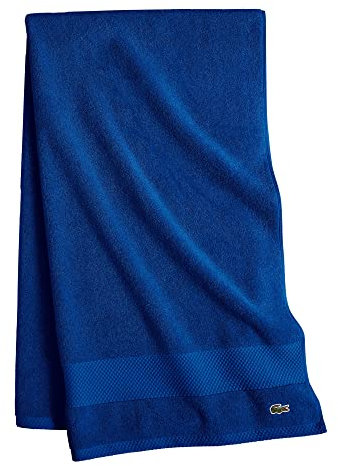 Lacoste Heritage Supima Badetuch, Baumwolle, 76,2 x 137,2 cm, Surfblau