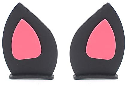 Motorradhelm Dekorative Ohren, Asudaro 2 Stücke Kreative DIY Kitty Ears Motorradhelm Ohr fest Paste für Motorradhelm Fahrradhelm Skihelm Katzenohren,Rosa
