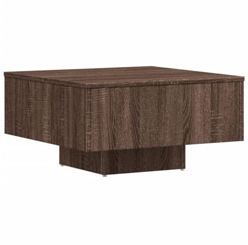 vidaXL Couchtisch Beistelltisch Wohnzimmertisch Kaffeetisch Sofatisch Teetisch Tisch Wohnzimmer Braun Eichen-Optik 60x60x31,5cm Holzwerkstoff