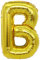 D2D | Party Balloon Buchstabe B in Gold - Größe 40 cm - Folienballon - Buchstabenballon - Geburtstagsdeko