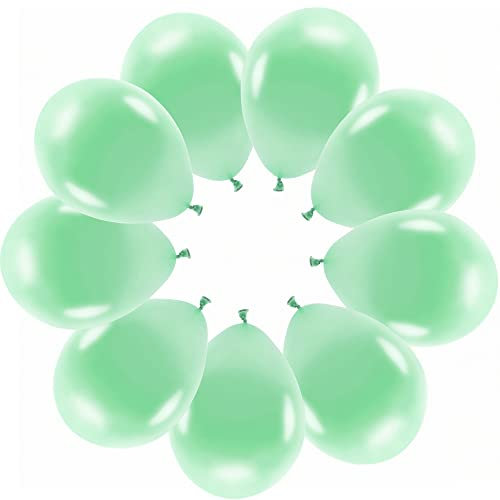 10 Luftballons Grün Mintgrün Eco Ballons Made in EU Deko Geburtstag Kinder Erwachsene Hochzeit Party Metallic Ballons Helium geeignet