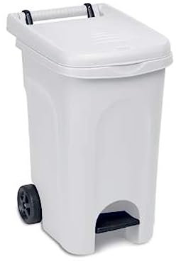 Stefanplast Urban Eco Pattumiera Pedal de 60 litros, blanco, como en la foto