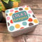 Fingerprint Designs Square Kids Chunky Polka Dot Design Personalised Crayon Storage Tin
