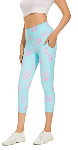 RAYPOSE Capri Leggings für Damen mit Taschen Leggings mit hoher Taille für Sport, Yoga, Fitnessstudio