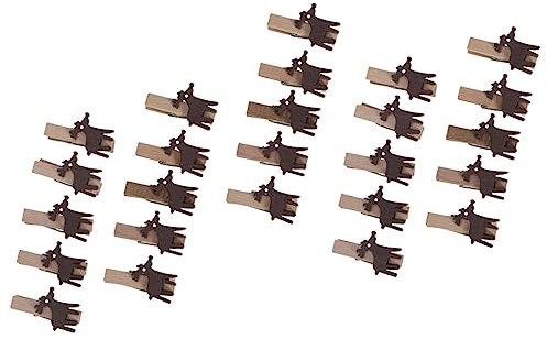 Cabilock 25 Stücke Elch Design Weihnachten Handwerk Holz Wäscheklammer Clips Handwerk Clamp Für Decor Präsentieren Party