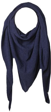 Esperando Zoe Triangel Schal, sehr groß, Lamwolle, sehr weich und kuschlig, Damen-und Herrenschal, Triangle, aus italienischer Wolle (Navy)
