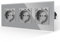JIMEIDA 3 Fach Steckdose mit USB in Grau,16Amp Glas Steckdosen mit USB und Typ C Port,Unterputz Wandsteckdose-228 * 86mm,250V