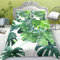 FABTOP Bettwäsche Tropische Blätter Grün Palmenblätter Muster Bettbezug Tropische Palmenblätter Und Monstera Bettwäsche-Set Für Einzelbett (2,135x 200 cm)