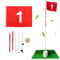 Cocoarm Practice Flags, 5 Sections, Portable, Adjustable Height, Red Nylon Flag, Easy to Install and Clean, 185cm/72.8in Total Height