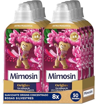 Mimosín Origins Suavizante Concentrado Rosas Silvestres, 8 x 50 lavados​