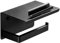 Generic Black Slim Element Toilet Roll Holder With Mobile Phone Attachment, Wall Mounted or Self Adhesive, for Bathroom