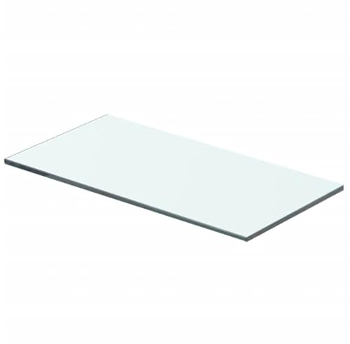 Kavolet 40x15 cm Glasboden Glasscheibe Glasplatte Glasregal Transparent Regalboden Glas Einlegeboden Glasablage für Badezimmer Wandregal Badablage 8 mm stärke
