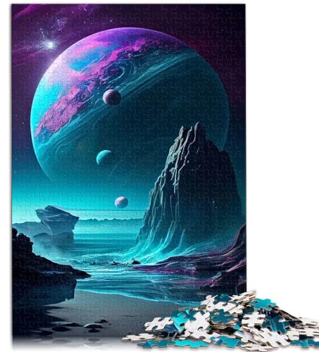 1000-teiliges Puzzle, Nebula Oasis, Holzpuzzle für Erwachsene und Kinder, Lernspiele, Größe: 50 x 75 cm