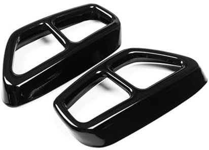 AVLIK Auto Endrohre Für 5 Series G30 G31 2017 2018 Auspuff Schalldämpfer Rohr Spitze Endrohr Abdeckung Trim Dekoration Auspuffblenden Abdeckungen(Schwarz)