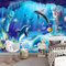 Photo Murale Monde Océanique Papier Peint Panoramique Tapisserie Intissé Murales Poster Décoration Murale pour chambre bureau adulte enfant - Animaux Dauphin Pingouin 150 x 105 cm