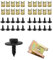 Flaconi Auto Befestigung Clips,karosserieschrauben,Schraube Mutter Clip,Blechmutter Blechschrauben Schraube Mutter Clip Schnappmutter Set,für Befestigung von Autodekorationsplatten (40pcs)