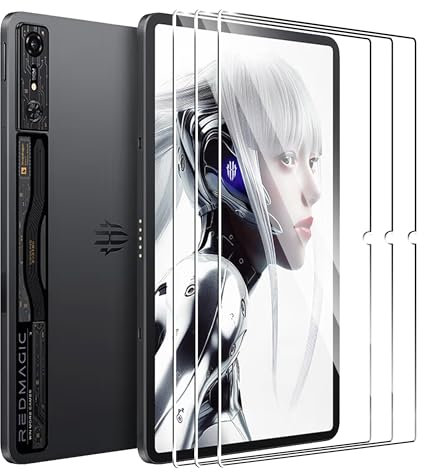 Heioloo 3 Pezzi Vetro Temperato per ZTE nubia Red Magic Nova Pellicola Protettiva Senza Bolle, HD Pellicola Schermo per RedMagic Gaming Tablet Pro, 9H Durezza, Anti Graffi, Anti-Impronte
