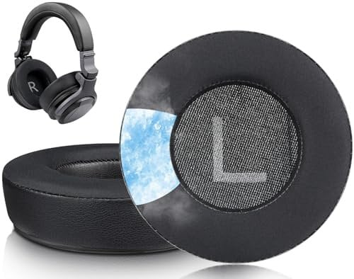 SOULWIT Almohadillas de Repuesto para Pioneer DJ HDJ-CUE1 Auriculares, Almohadillas con Espuma de Alta Densidad para Aislamiento del Ruido