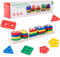 Yhjxly Holz Sortier Stapelspielzeug, Farben und Formen Puzzle-Stapler,Geometrisches Stapel Steckspiel,5 geometrische Formen, Montessori Early Educational Block Puzzles für Kinder von 1 2 3 Jahre