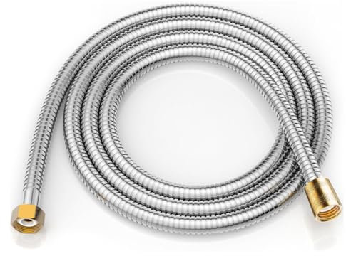 Tubo doccia lungo 1,5 m, 2 m, 3 m, in acciaio inox cromato, cavo doccia di ricambio (3 m)