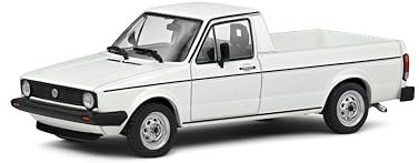 alles-meine.de GmbH Volkwagen Caddy 14D Pick-Up Pritsche Weiss 1978-1992 1/43 Solido Modell Auto mit individiuellem Wunschkennzeichen