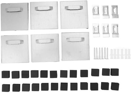 Gavigain Ganci per appendere quadri, Ganci da parete in ferro resistente, confezione da 6, supporta fino a 22 libbre, include viti, tasselli, adesivo in schiuma, per esposizione