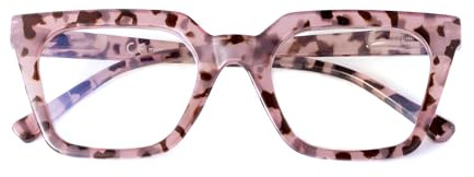 SKYWAY Oversized Reading Glasses for Women, Fashion Large Blue Light Blocking Computer Readers Cat Eye Square Ladies Glasses with Spring Hinge